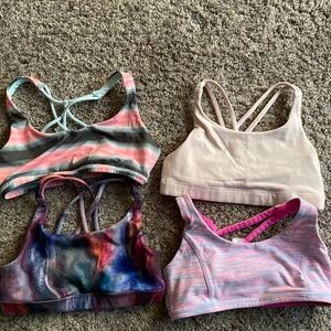 4 girls sports bra used - size 8/10 Arhletha girl and Ivivva